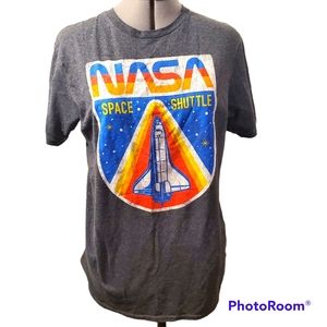 NASA Space Short Sleeve Top T-shirt Womens Size Medium Cute Graphic Tee